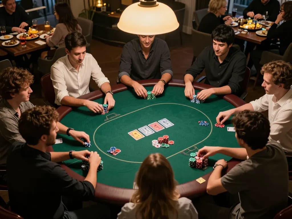 Players enjoying a thrilling poker night at home with rr88 strategies in play.