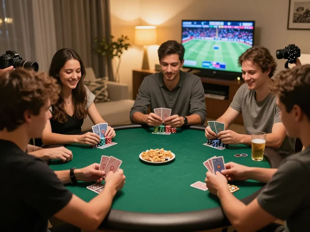 Engaged players enjoying a friendly poker game while exploring hm88 com gaming strategies