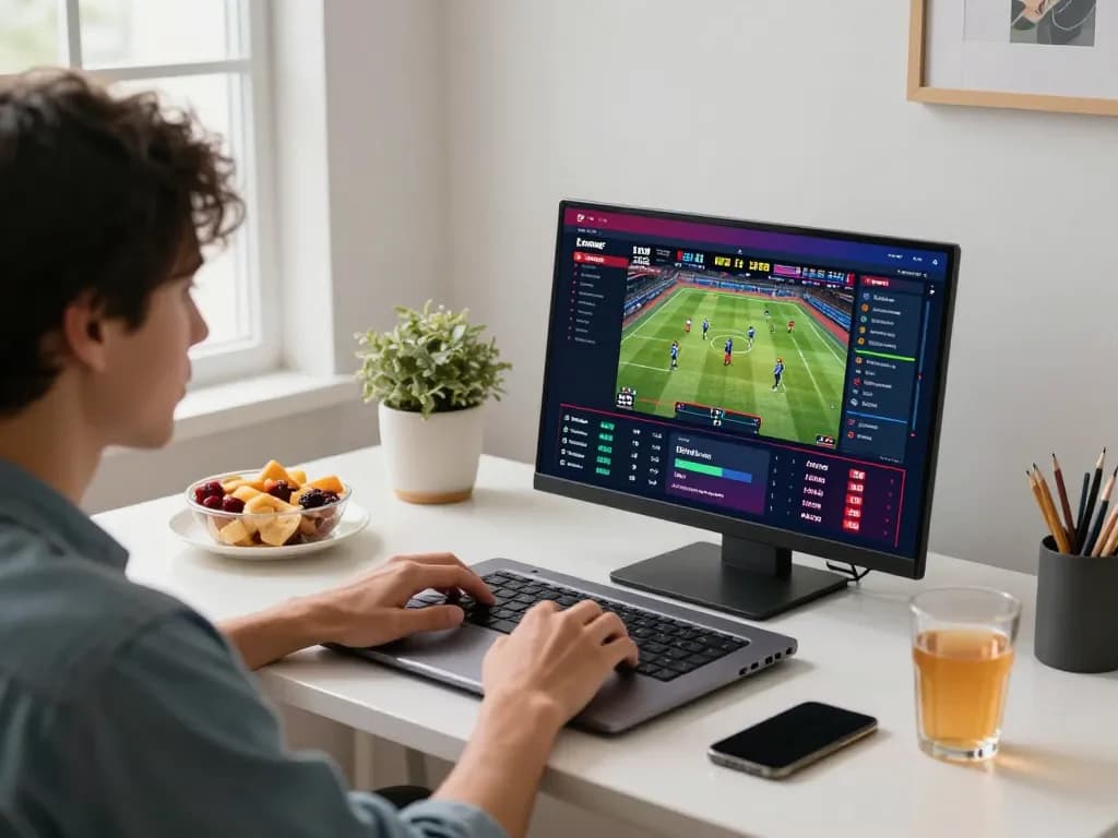 Engaging online sports betting scene showcasing luck8 gaming activity and excitement.