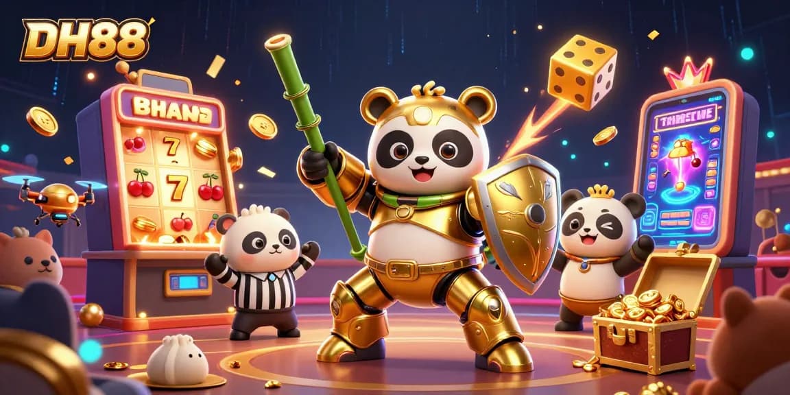 Players enjoy jackpot thrills with DH88 in a vibrant casino-inspired battle arena.