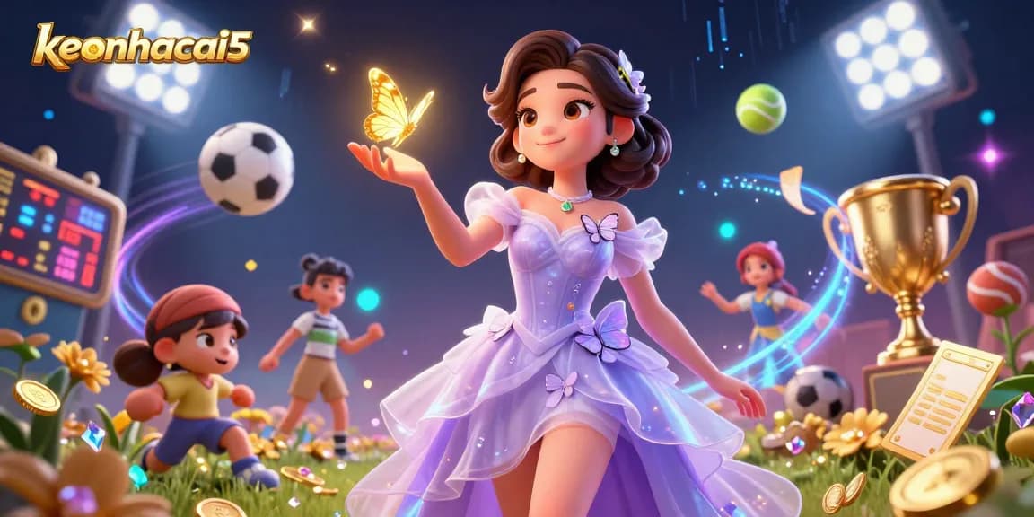 Engage with keonhacai5's vibrant sports betting scene featuring dynamic sports elements and enchanting visuals.