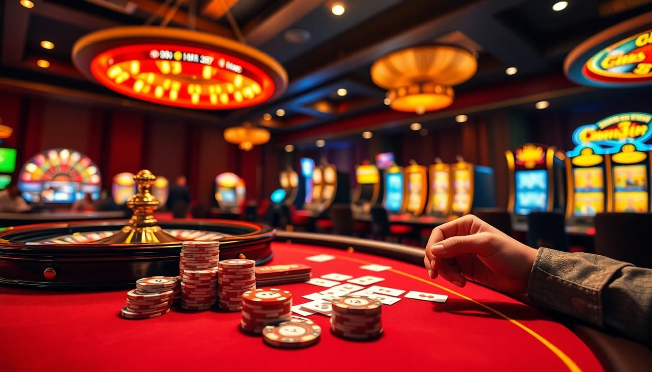 Players engaging in thrilling online games at https://33win.fast/ with vibrant casino elements.