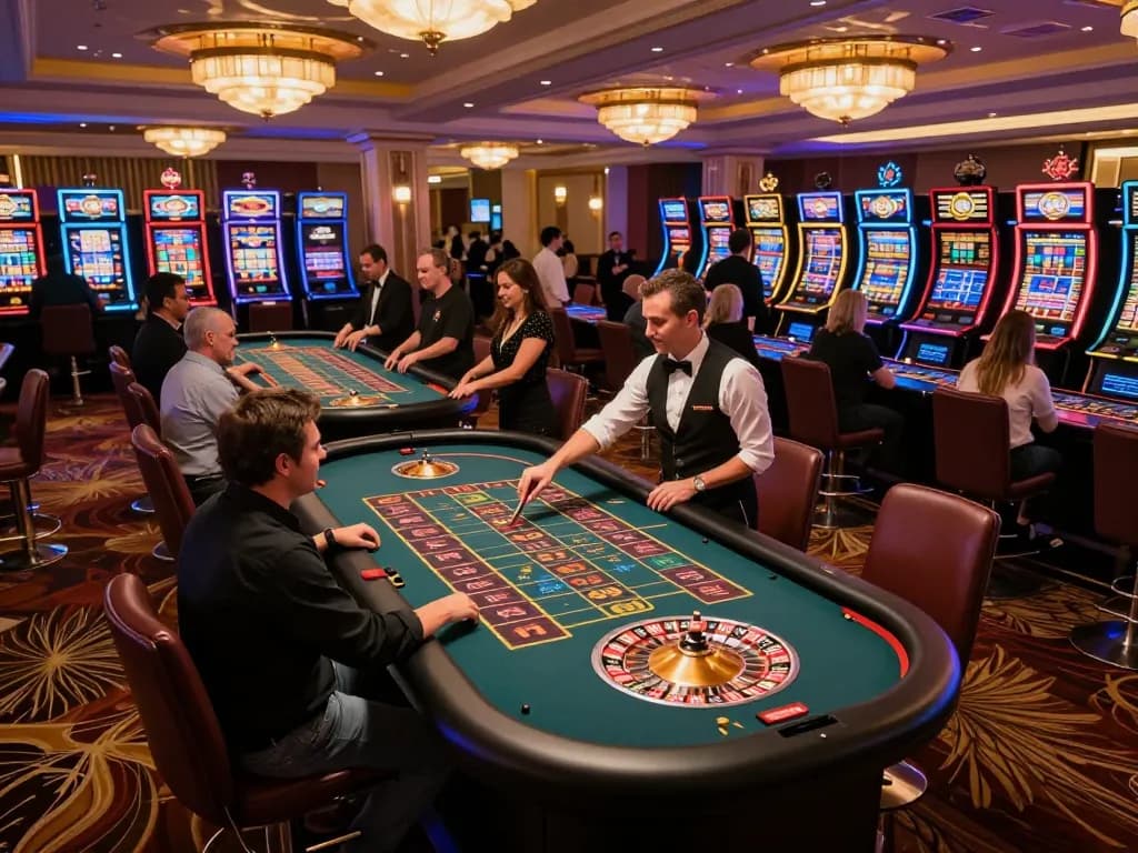 Kkwin players engaging in an exciting roulette game with vibrant atmosphere and elegant decor.