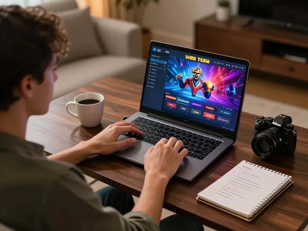 Engaged player strategizing on gk88 gaming interface at home desk for effective betting.
