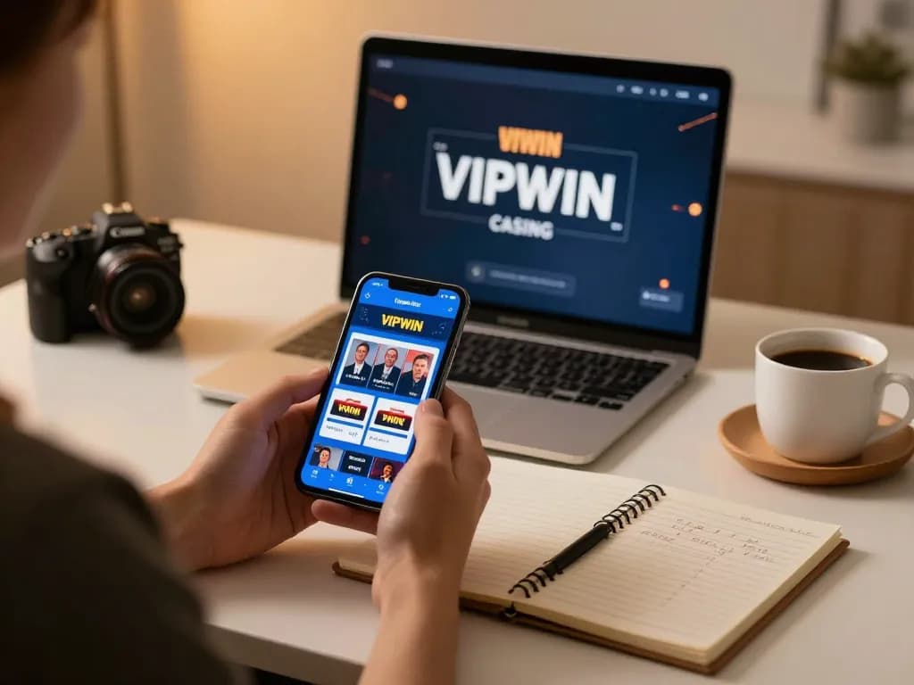 Engaging gameplay on the VIPWIN app, showcasing dynamic smartphone interface with casino options