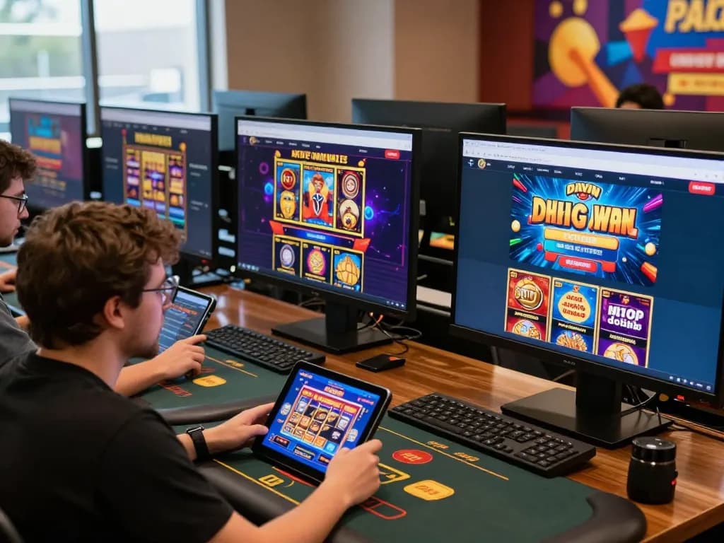 Players enjoying interactive online games on 23win platform with vibrant graphics and engaging community features.