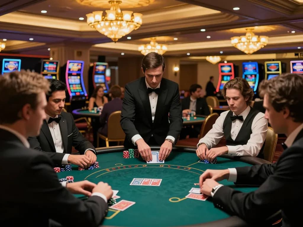 Experience exhilarating poker gameplay at O8 HAIR casino with sophisticated ambiance and strategic action.