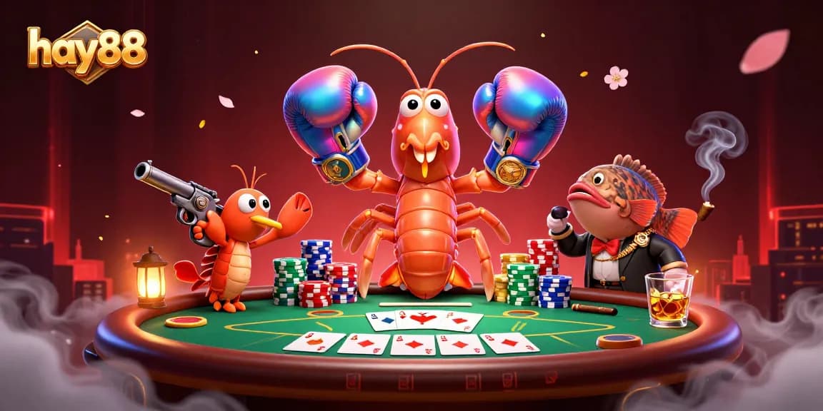 Experience exciting gameplay and vibrant fun with hay88 in this dynamic 3D casino illustration!