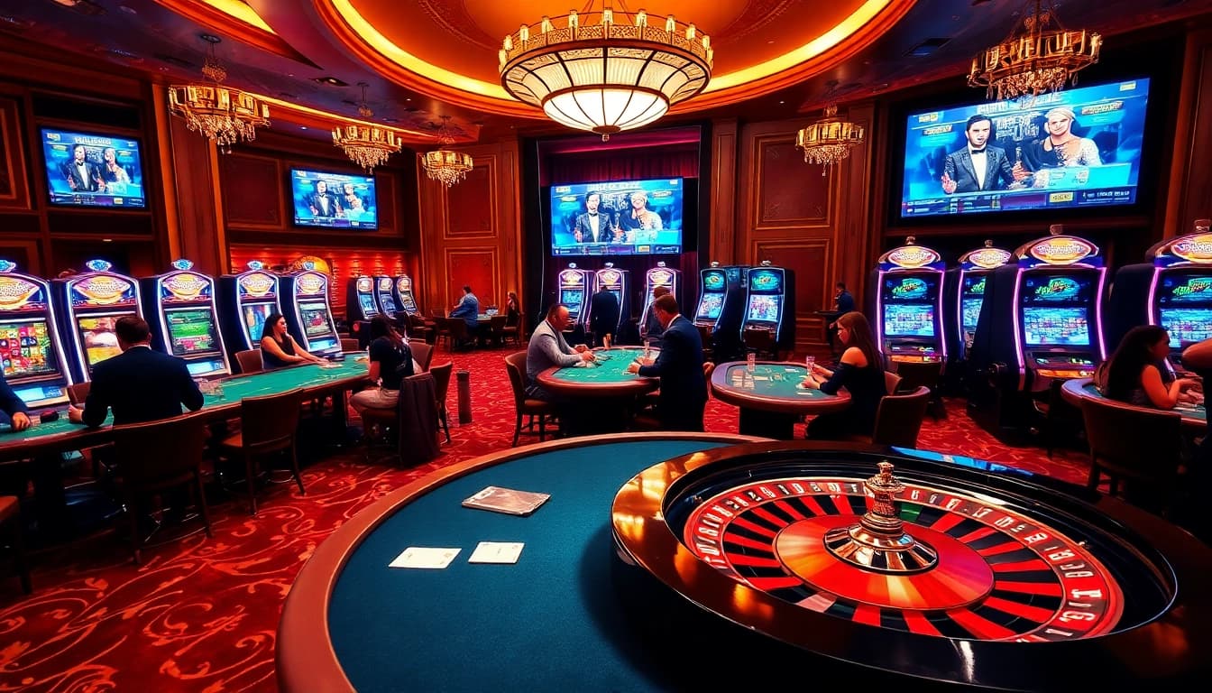 Experience the thrill of gaming at da88st.com, where players take their chances at a high-stakes casino table.