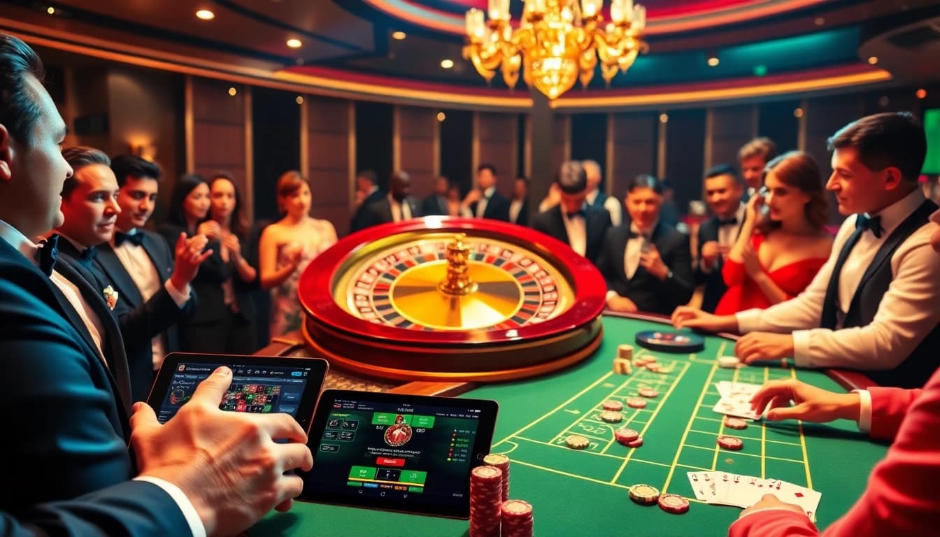 Experience high-stakes excitement at https://luck8.media/ with a vibrant casino scene capturing poker action.