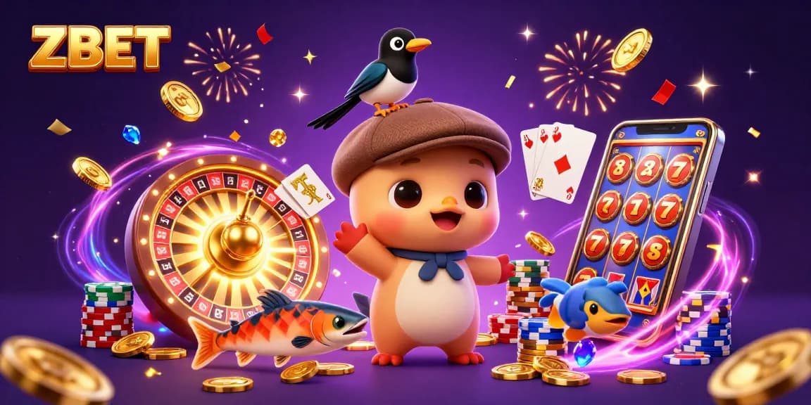 ZBET showcases a charming 3D illustration with Nessie and gold coins, symbolizing thrilling slot adventures.