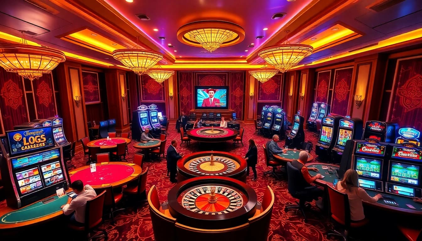 Experience thrilling gaming at https://88okwin.com/ with vibrant tables, roulette, and lively players.