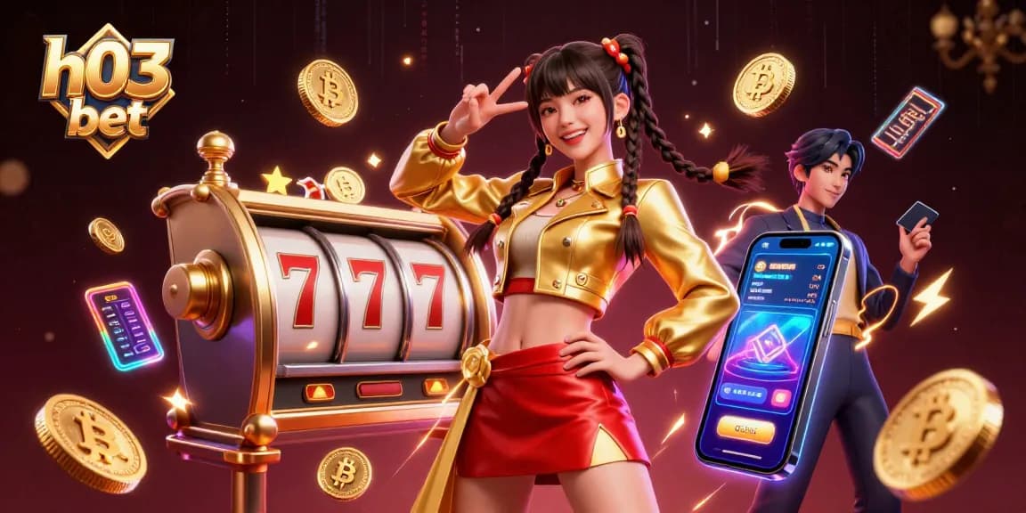 Rasakan sensasi h03 bet dengan gulungan slot, koin kripto, dan energi yang cerah dalam suasana kasino yang hidup ini.