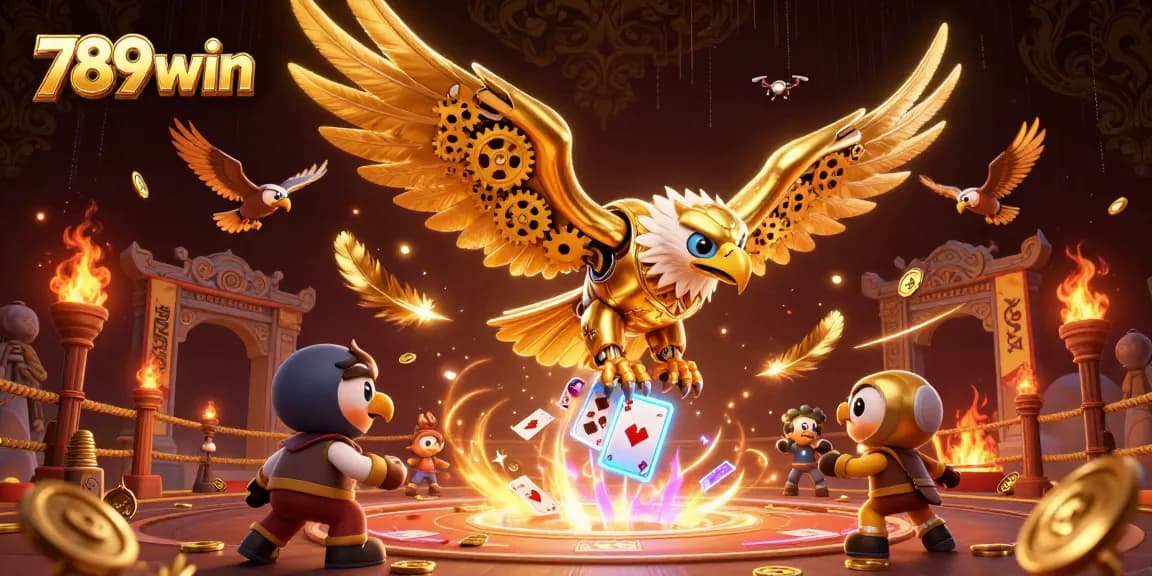 Experience thrilling gameplay at 789win with a dive into a cybernetic eagle's casino adventure.