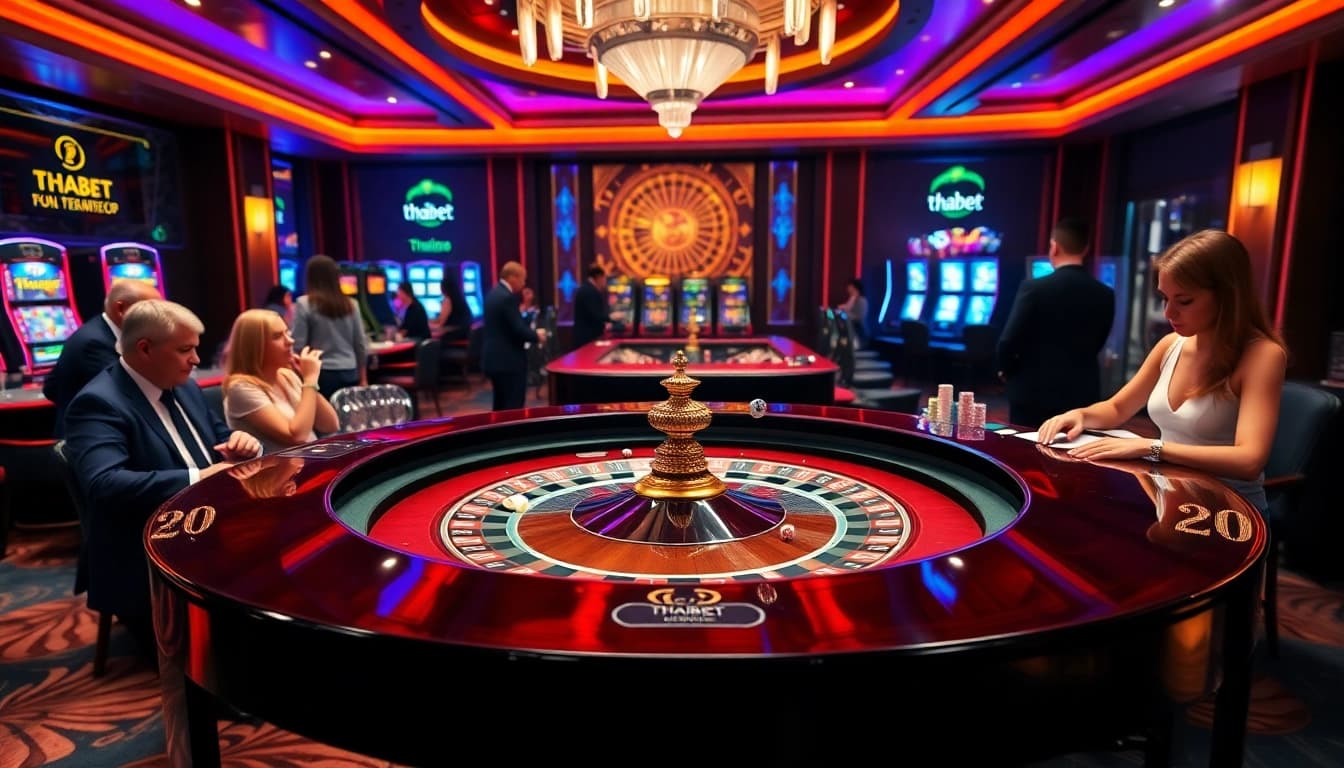 Experience thrilling gameplay at a luxury casino with Thabet1.net, featuring roulette, poker, and exciting slot machines.