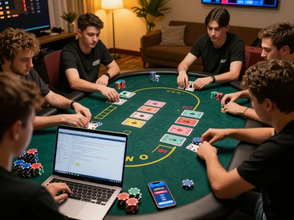 Engaging online poker gameplay at go86vn with vibrant card interface and chips stacked