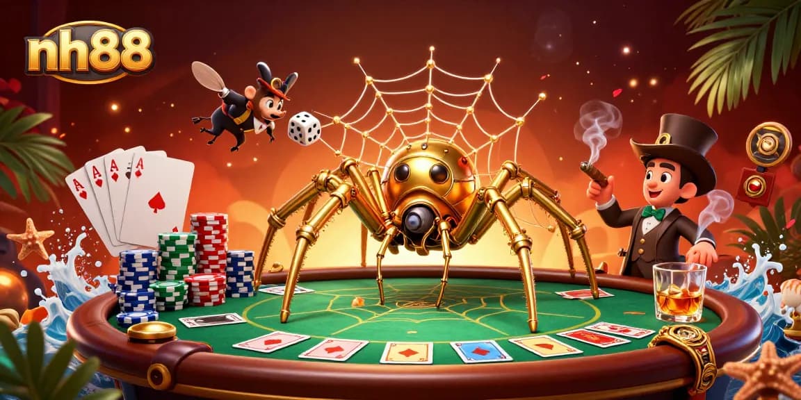Experience thrilling gaming action at nh88 with a dynamic steampunk casino scene.