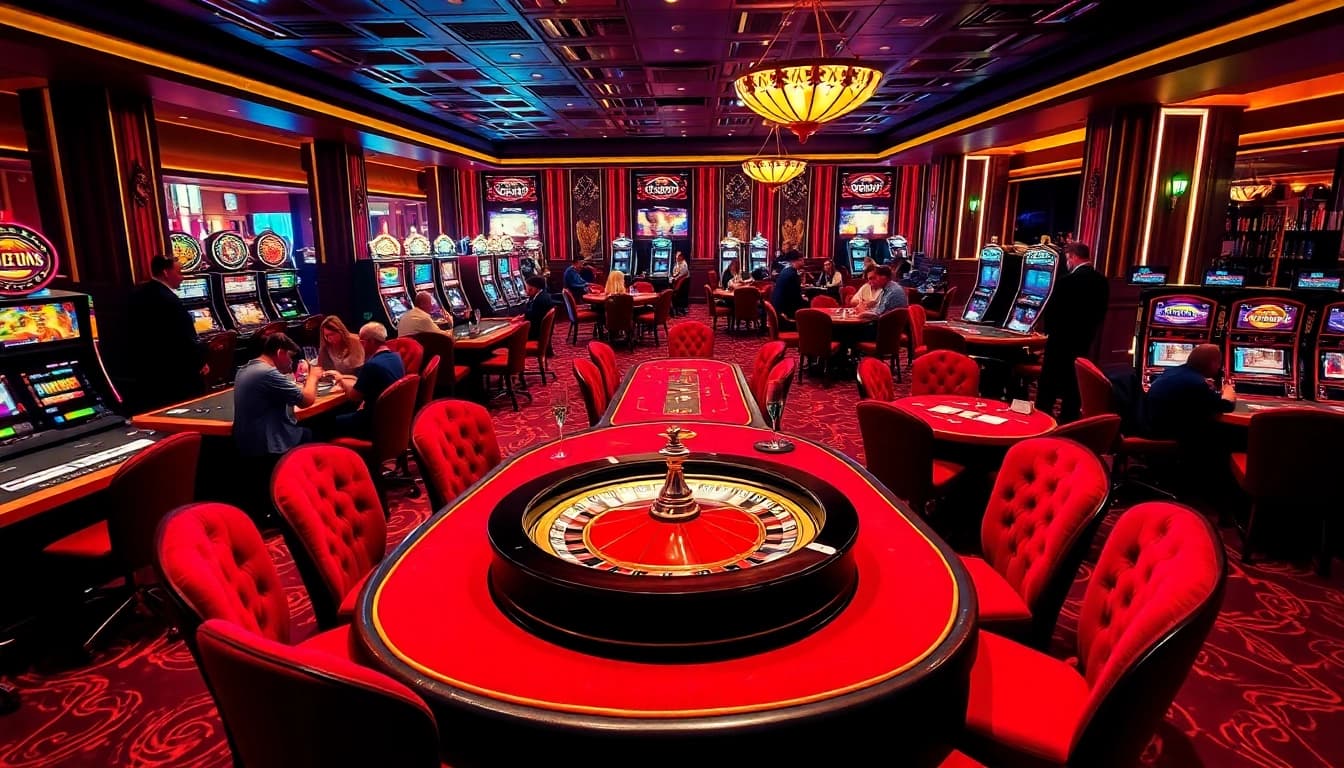 SODO casino scene showcasing vibrant tables and exciting gameplay atmosphere.