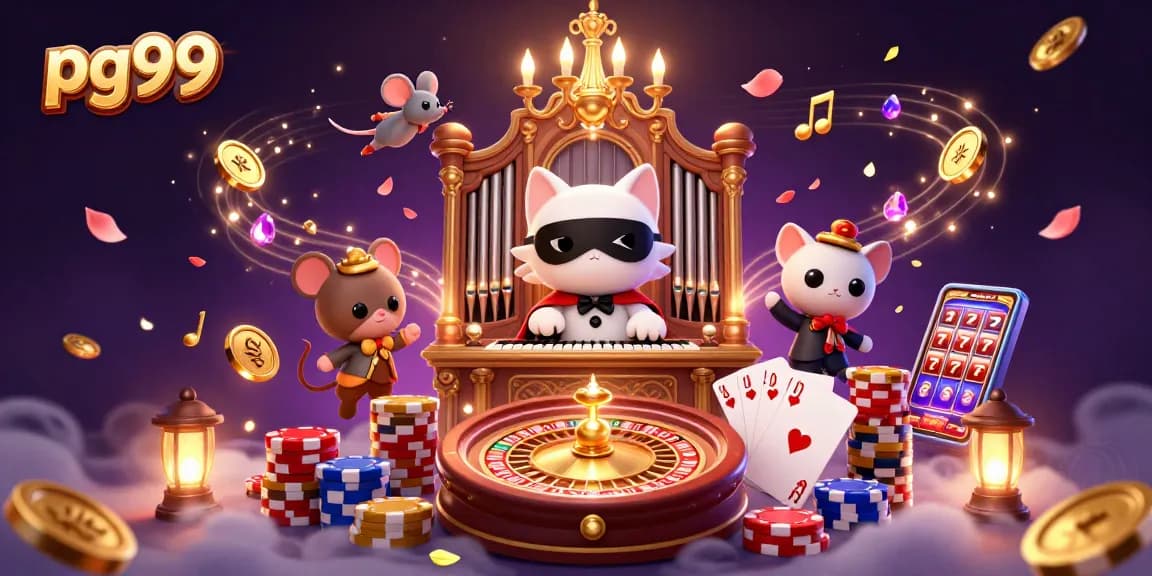 Engage with pg99's thrilling casino experience featuring a phantom cat and dynamic game elements.