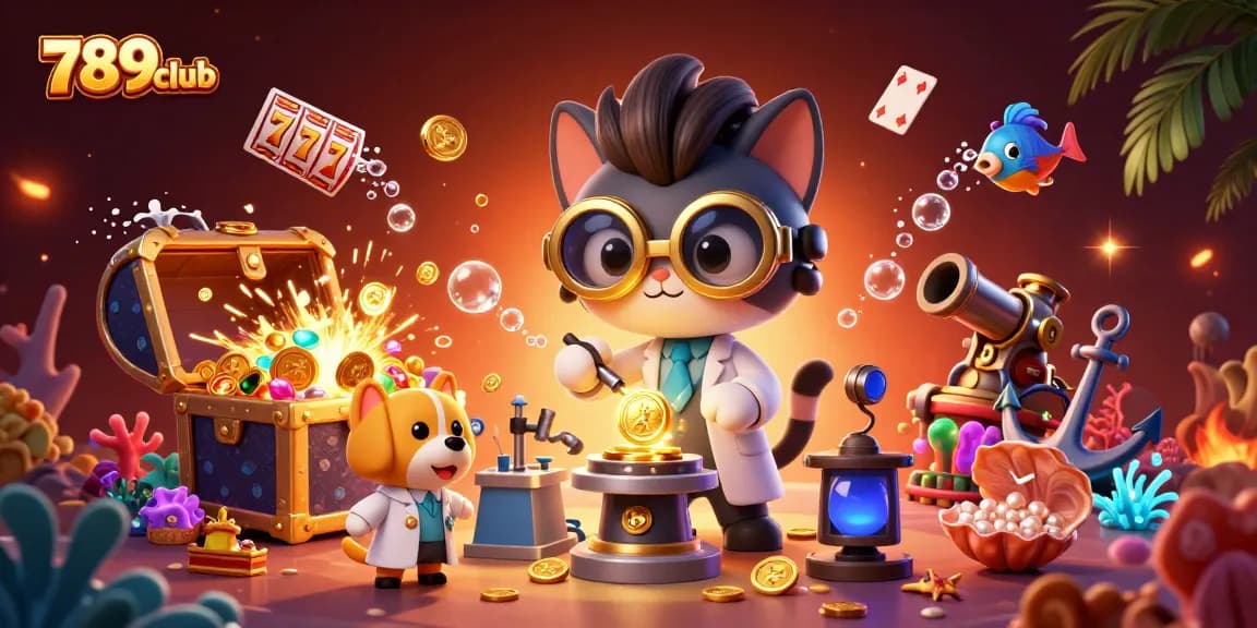Win big at 789club with colorful gold coins and dynamic casino elements.