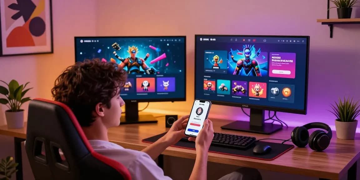 xoso66 app đăng nhập interface shown on a smartphone while a user enjoys gaming in a cozy environment with vibrant colors and modern decor