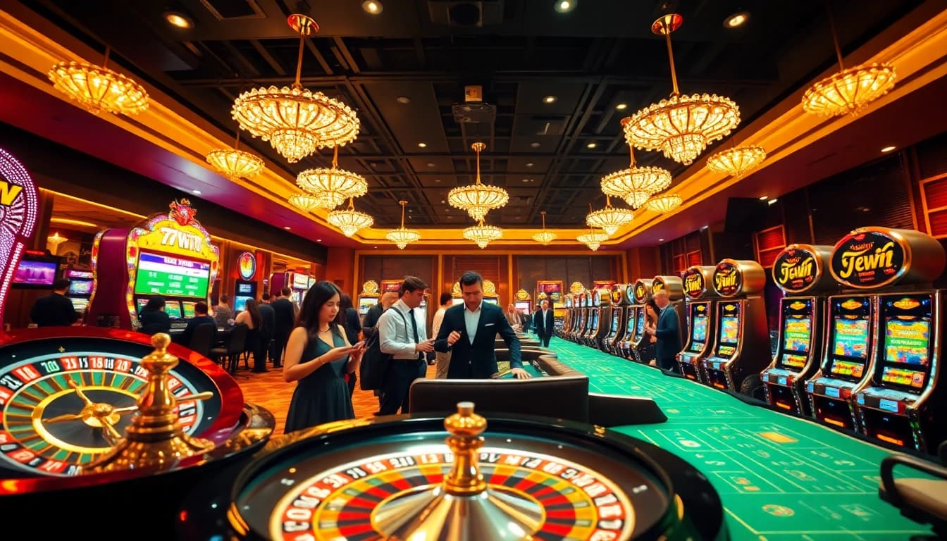 Experience the thrill of winning at 78WIN with vibrant casino games, including poker and roulette.