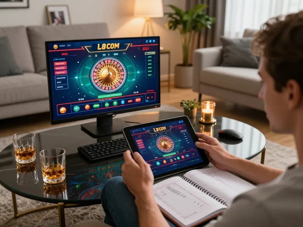 Experience engaging gameplay on LV88 COM casino app in a cozy home setting with strategic betting.
