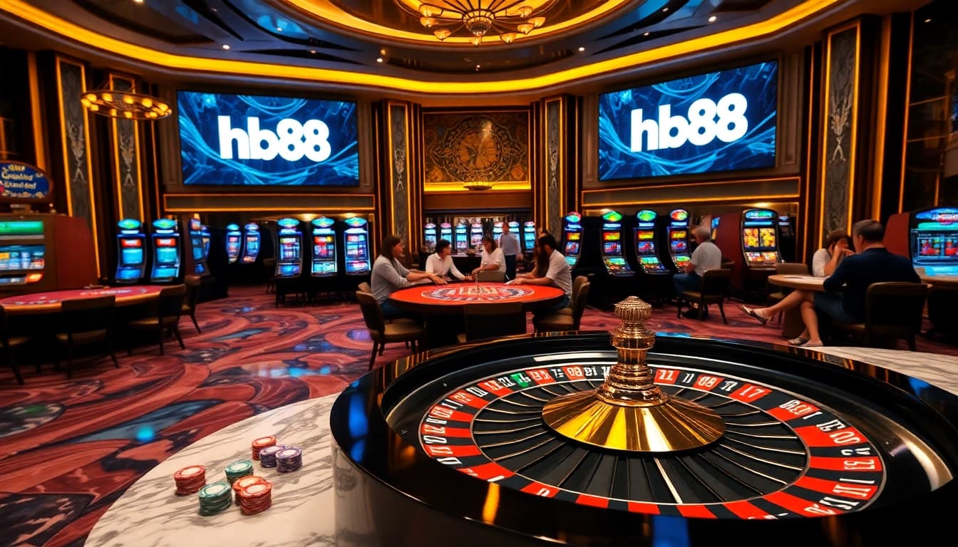 Experience the thrill of hb88 casino with vibrant slot machines and live gaming tables.