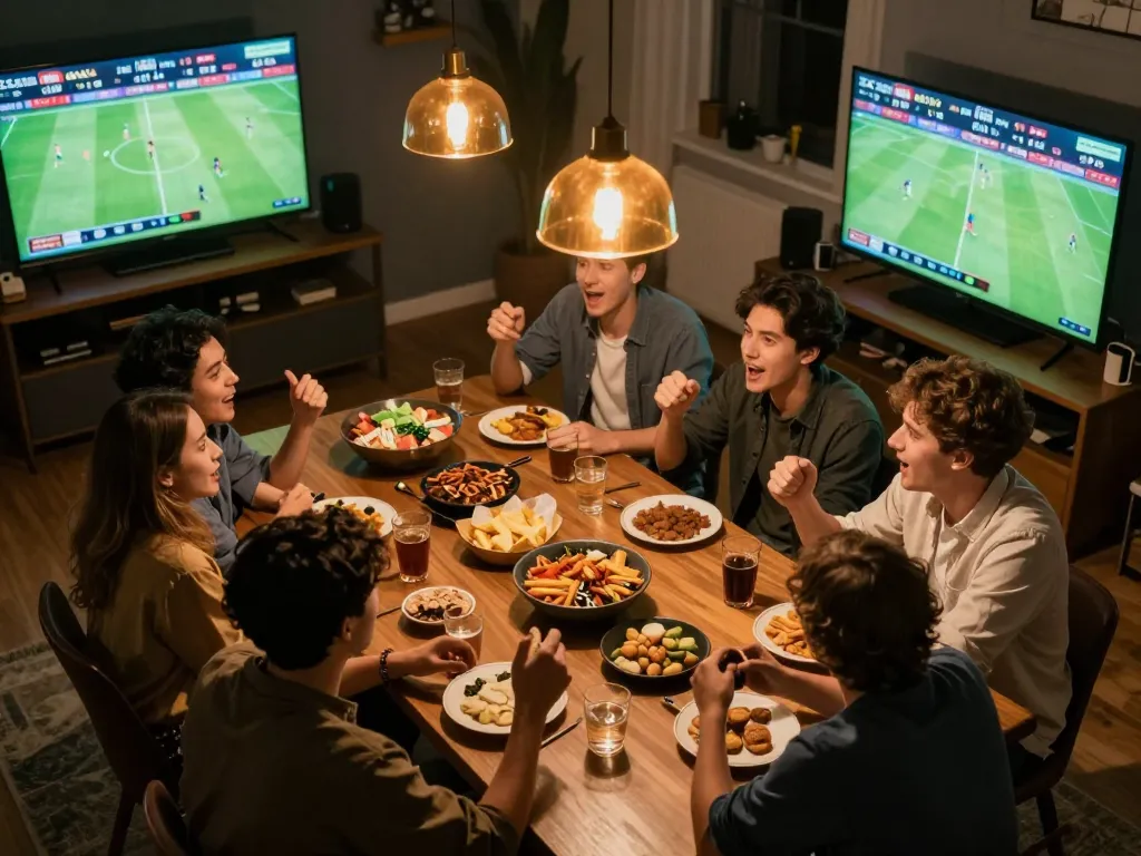 CakhiaTV players engaging in sports betting strategy during an exciting game night