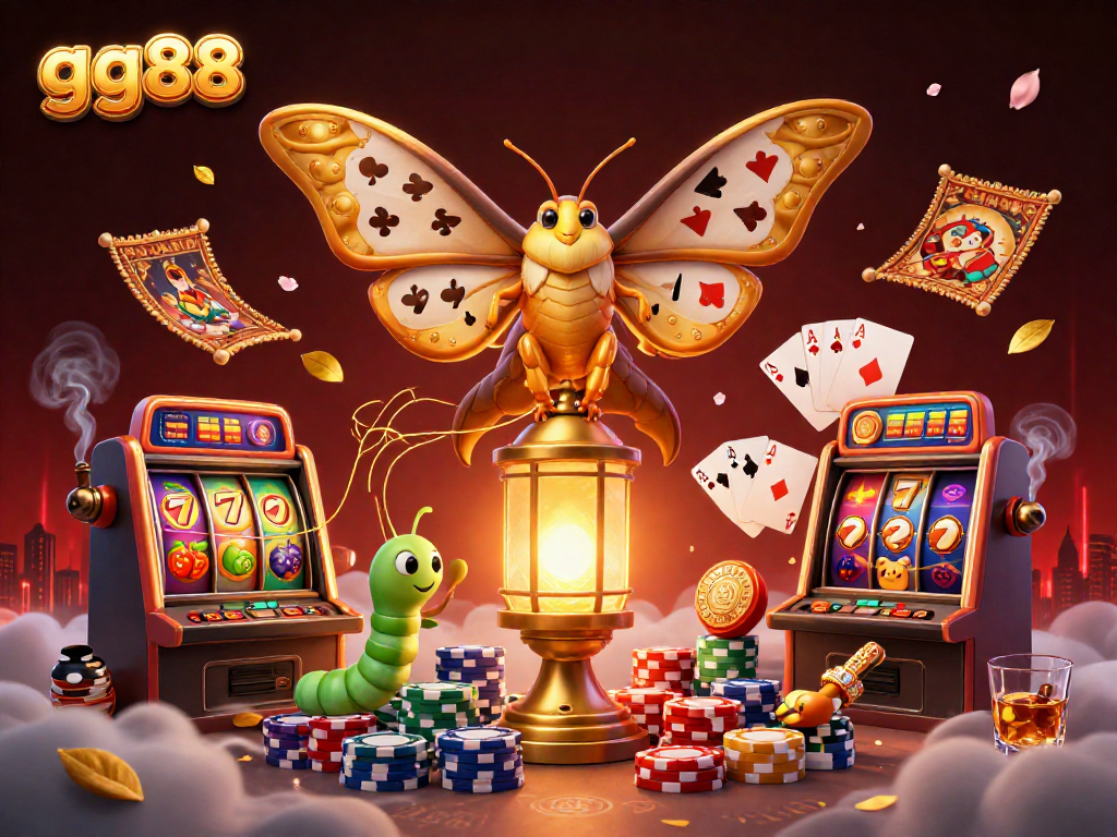 Spin the reels and chase jackpots at gg88 in this vibrant 3D casino scene!