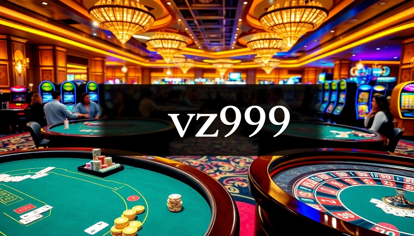 Experience the excitement of vz99 casino with vibrant table games and slot machines.