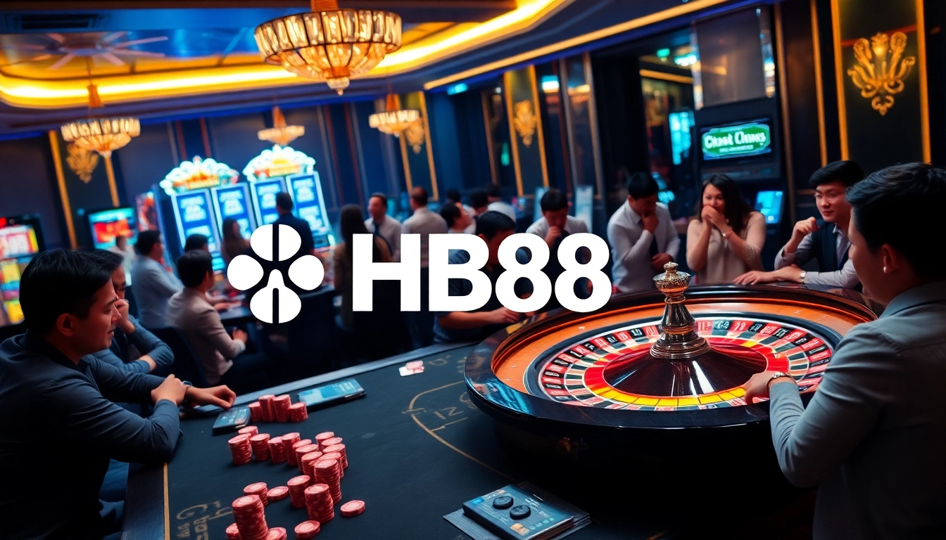 Experience the thrill of HB88 with vibrant casino tables and engaging slot machines.