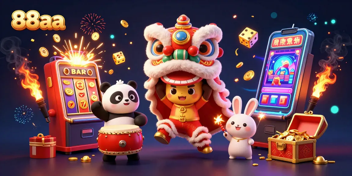 Engage with the vibrant 88aa casino atmosphere, featuring animated characters in a thrilling gaming scene.