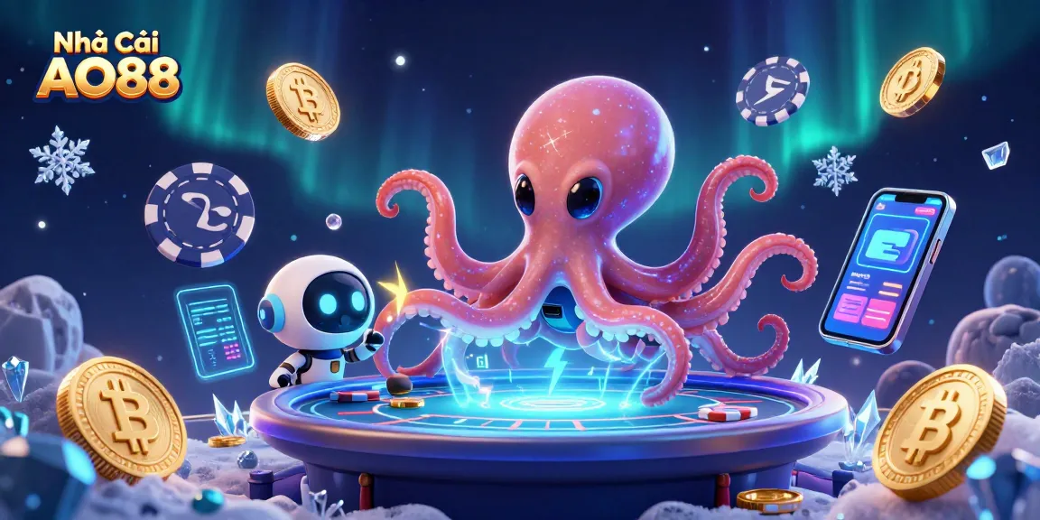 Experience thrilling gaming adventures at Nhà Cái AO88 with a vibrant 3D casino scene.