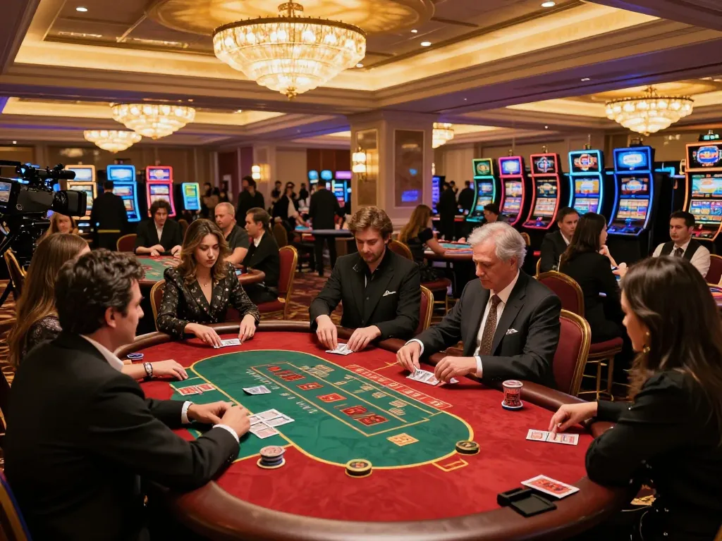 Engaged players at Five88 poker tables strategizing their next moves in a luxurious casino setting.
