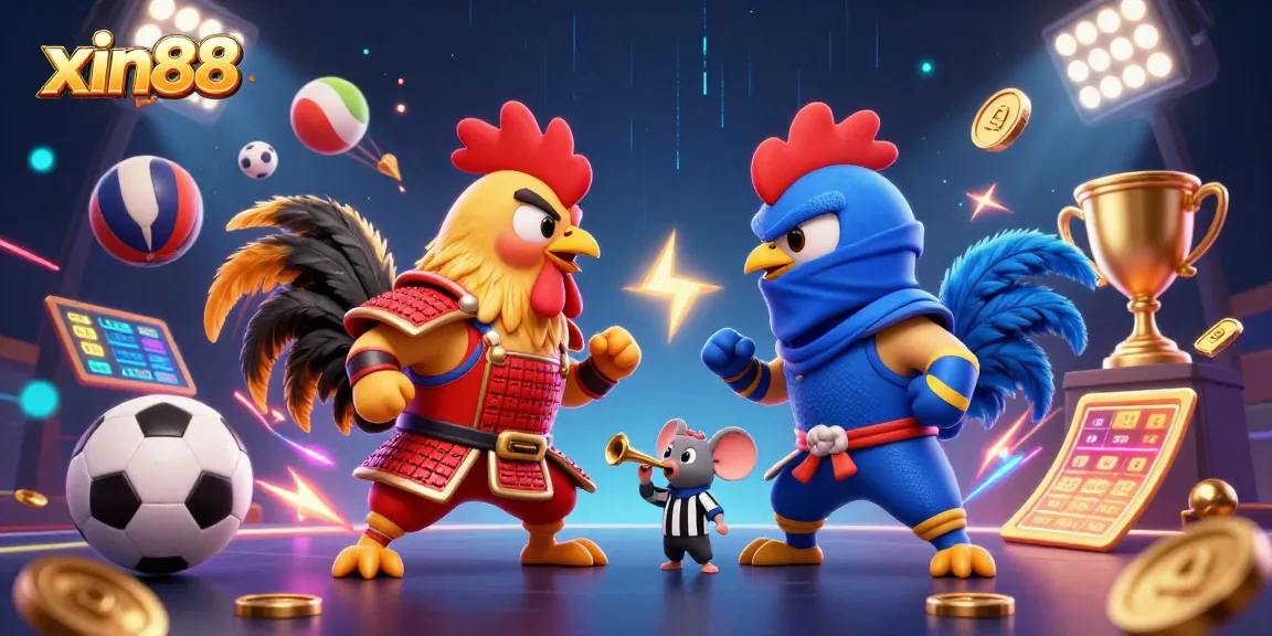 Join exciting battles at xin88, where roosters face off amidst sports and casino excitement!