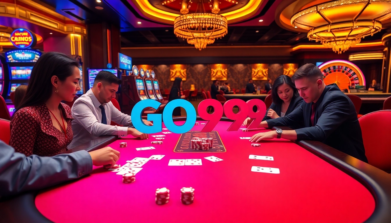 Experience the excitement of gambling at GO99 with vibrant casino tables and engaging games.