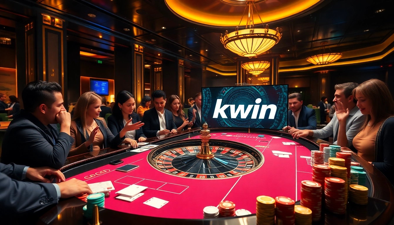 Engaged players enjoying a thrilling gaming experience at kkwin casino with vibrant table games.