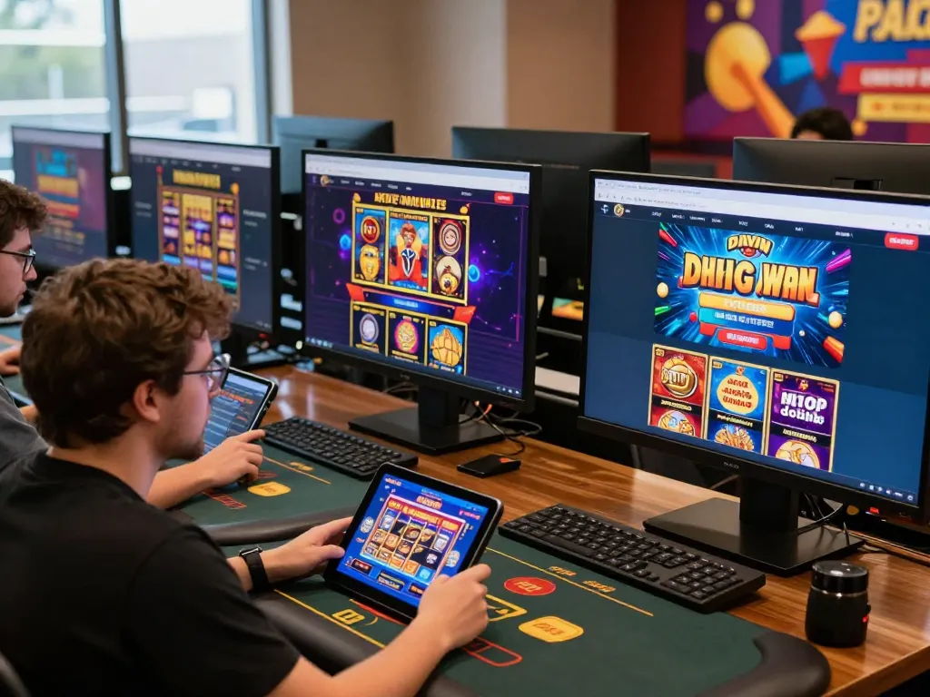 Players enjoying interactive online games on 23win platform with vibrant graphics and engaging community features.