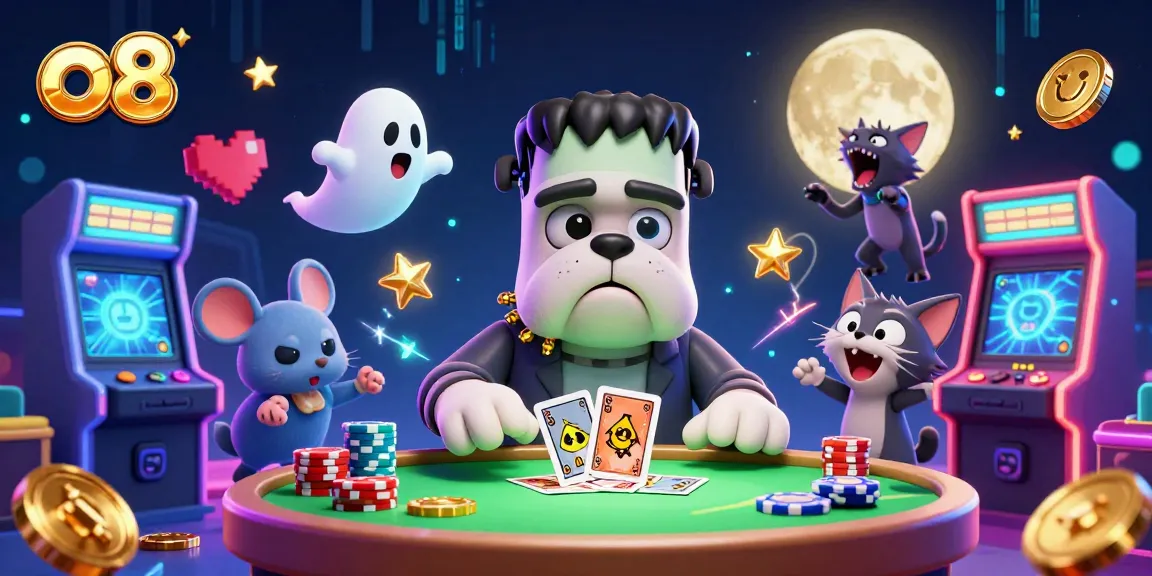 o8 engages players at a thrilling casino table featuring animated characters and vibrant gaming elements.