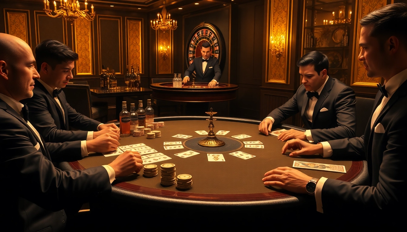 Players bet at a high-stakes poker table while enjoying the thrill of uu88 casino games.