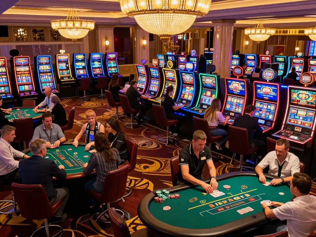 Exciting casino scene showcasing dynamic gaming activities and vibrant atmosphere at nhacaiuytinn in 2026.