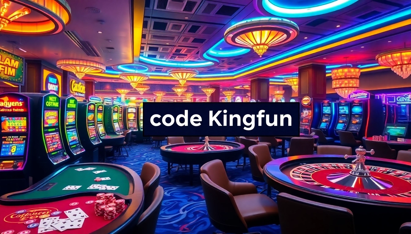 Experience the thrill of winning with Kingfun's exclusive code in a vibrant casino setting.