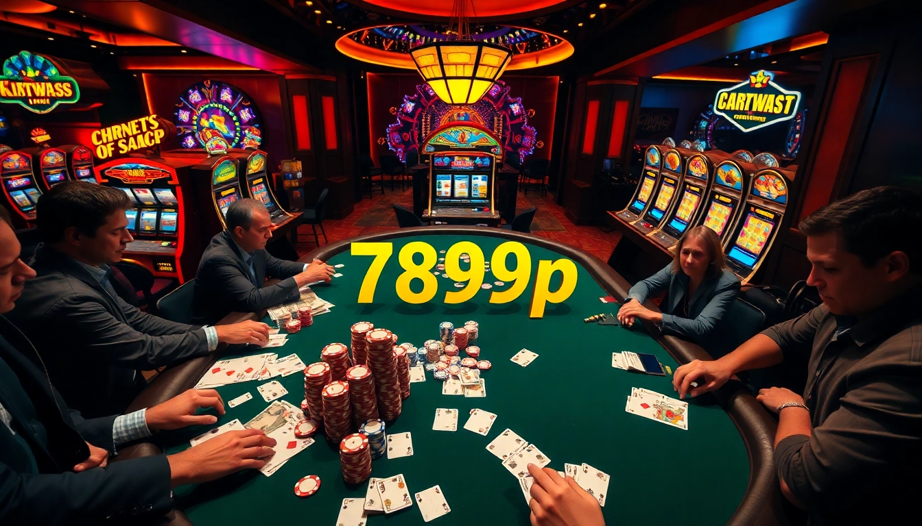 High-stakes gambling action with poker games and vivid 789p slot machines.
