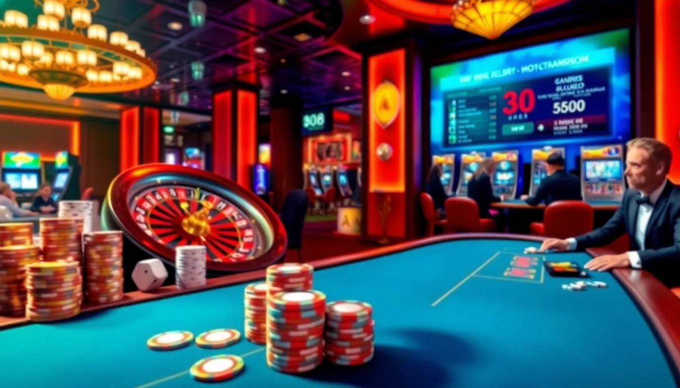 Experience thrilling moments at https://red88.spot/, featuring vibrant casino gaming action with roulette, poker chips, and dice.