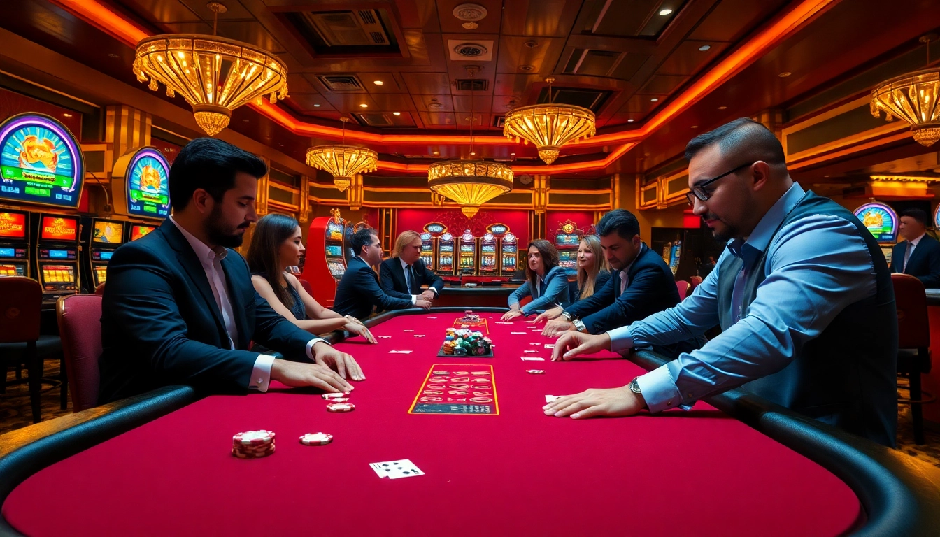 Exciting gameplay at casino xx88, showcasing poker chips, cards, and a lively atmosphere.