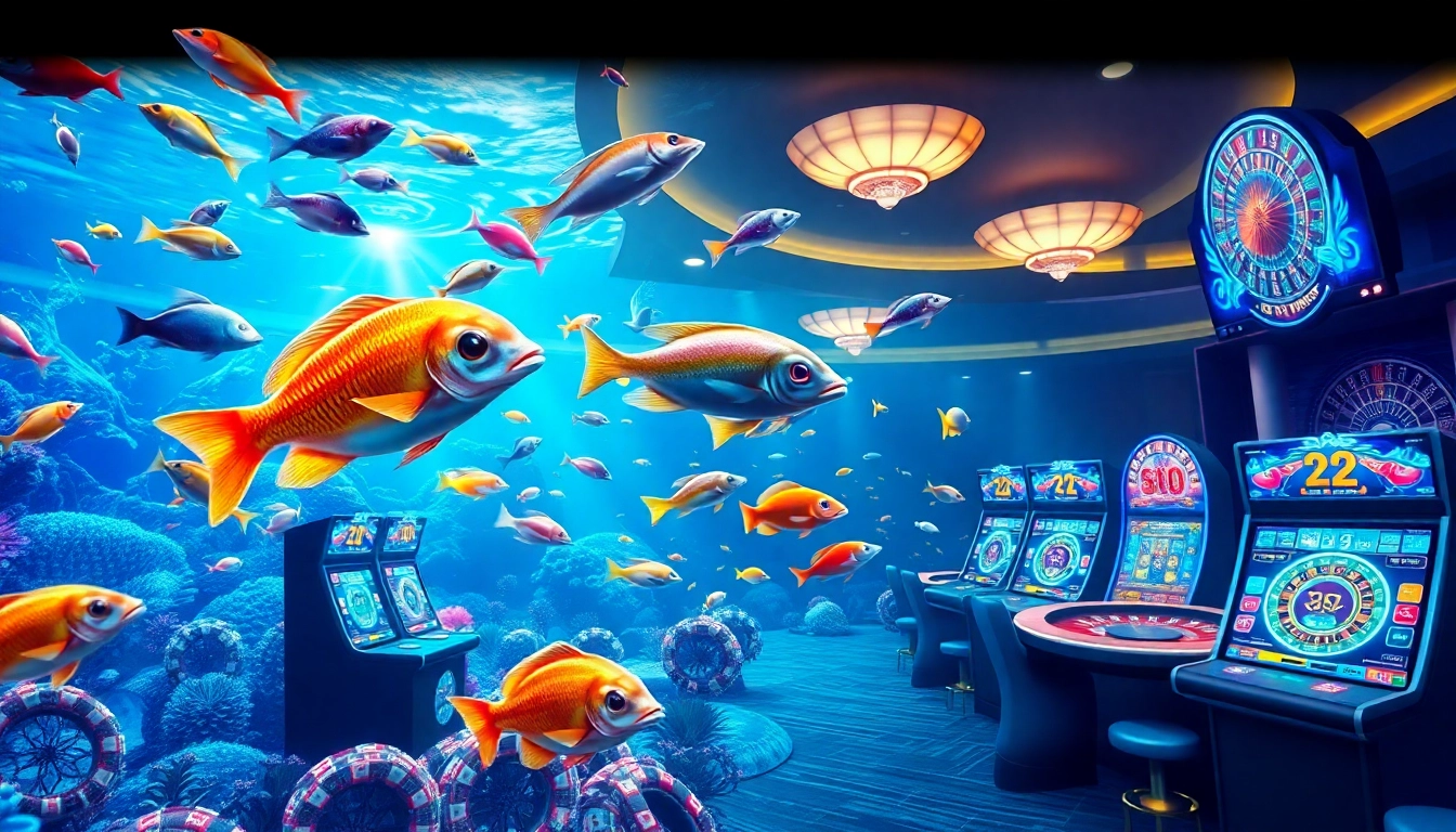 Cách bắn cá luôn thắng in a vibrant underwater casino game setting, showcasing advanced strategy and excitement.
