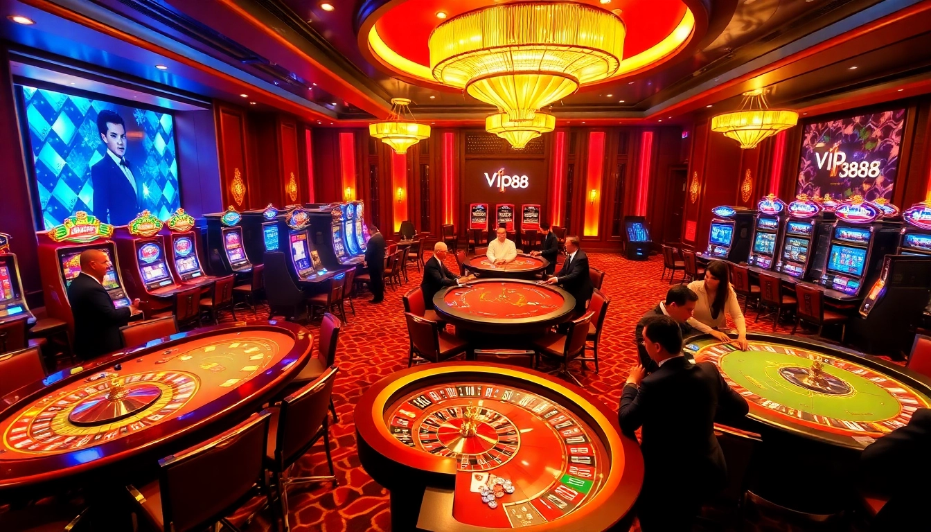 Experience the thrilling atmosphere at Vip88 with luxury casino games and vibrant players.