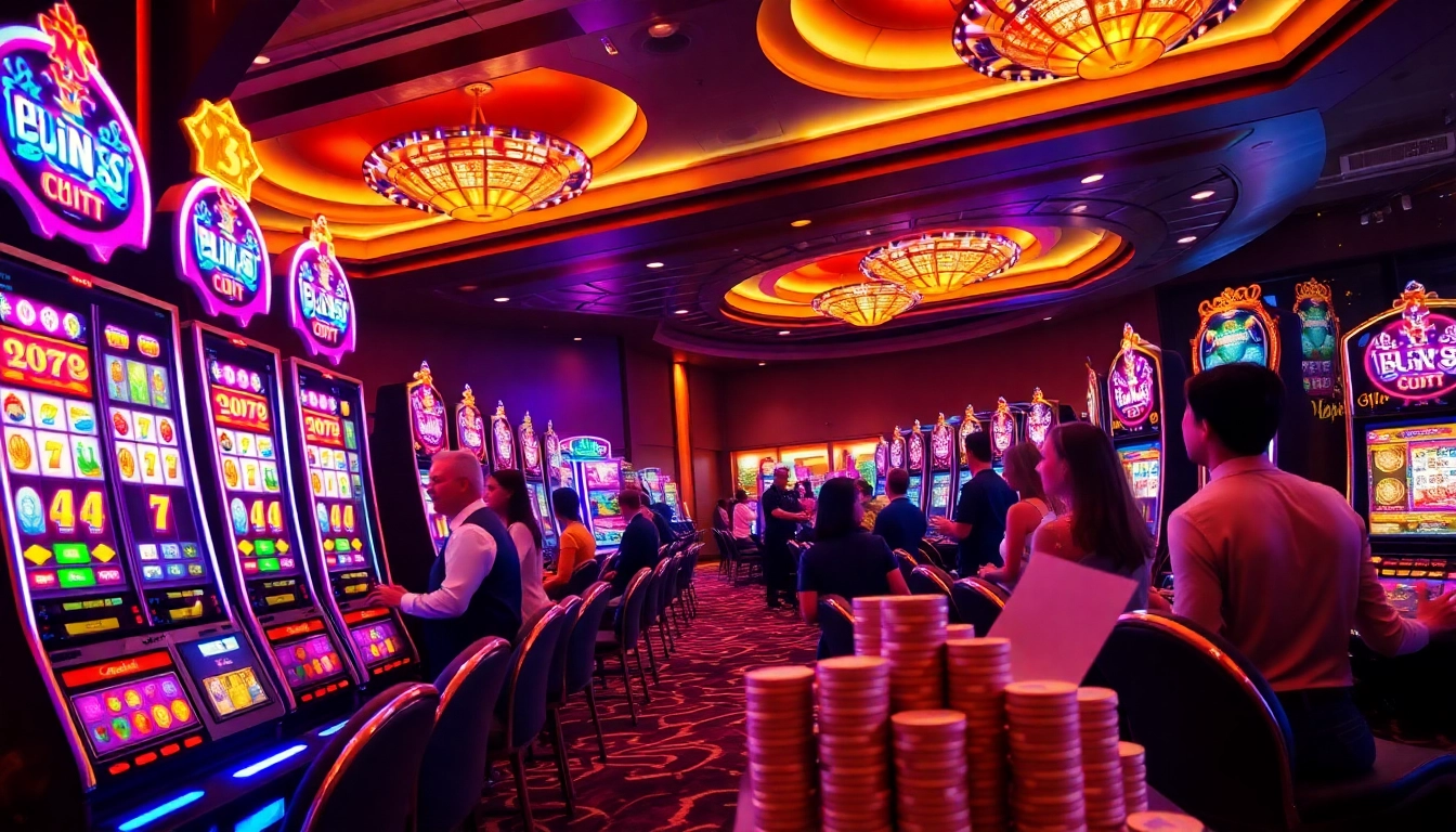 Celebrate a big win with slot bonus new member offers in a vibrant casino filled with colorful slot machines.