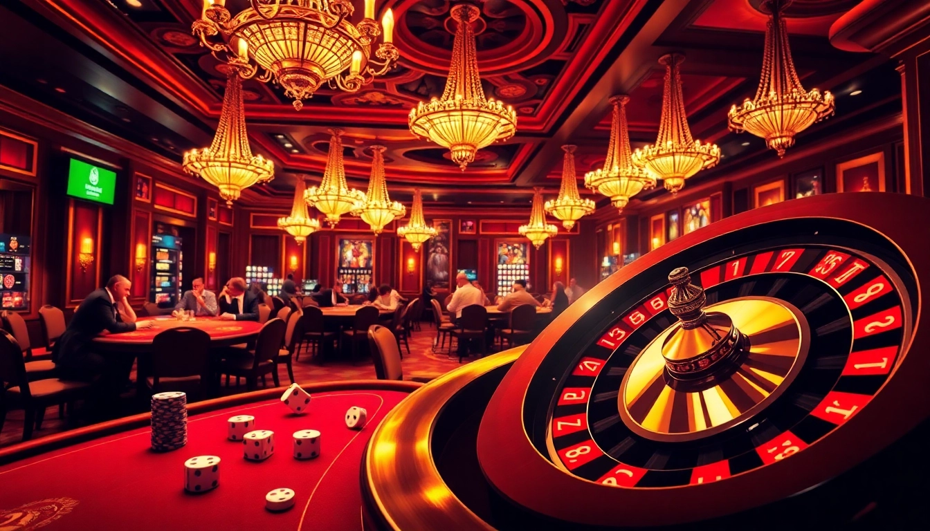 Engaging go8 table games with players betting enthusiastically in a luxurious casino setting.